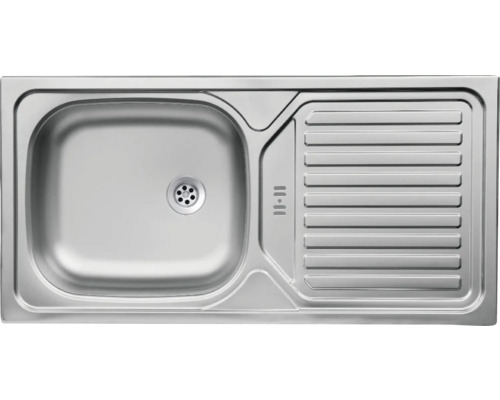Évier en acier inoxydable avec égouttoir