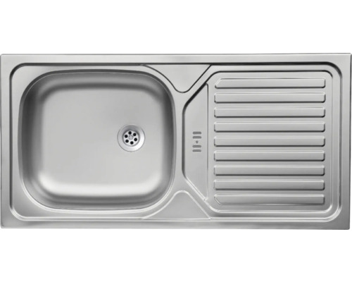 Évier en acier inoxydable avec égouttoir