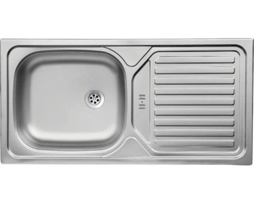 Évier en acier inoxydable avec égouttoir