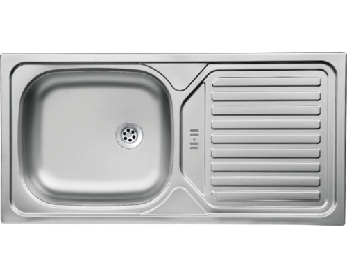 Évier en acier inoxydable avec égouttoir