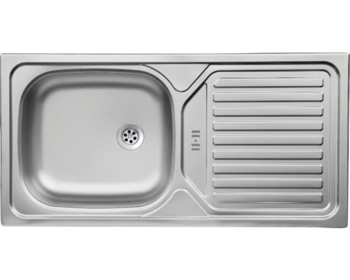 Évier en acier inoxydable avec égouttoir