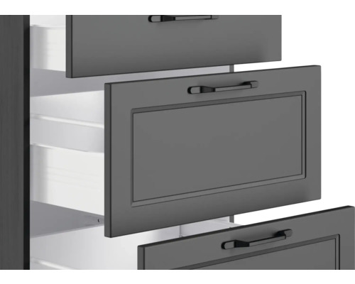 Armoire coulissante avec plusieurs tiroirs de rangement