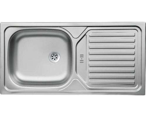 Évier en acier inoxydable avec égouttoir