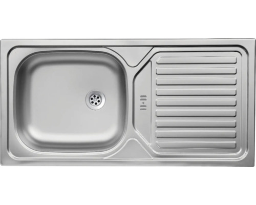 Évier en acier inoxydable avec égouttoir