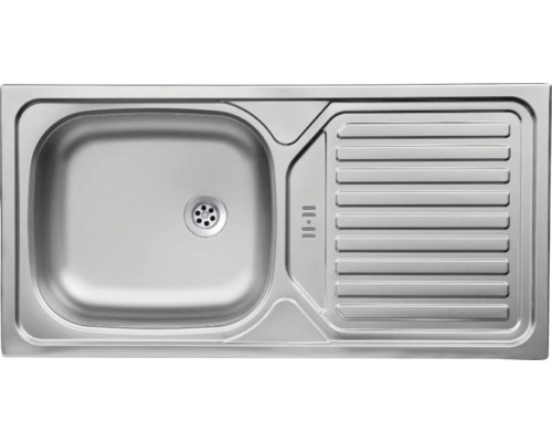 Évier en acier inoxydable avec égouttoir