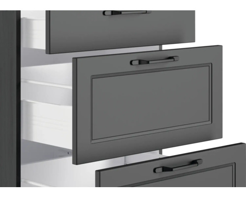 Gros plan sur un élément de tiroir avec plusieurs tiroirs coulissants