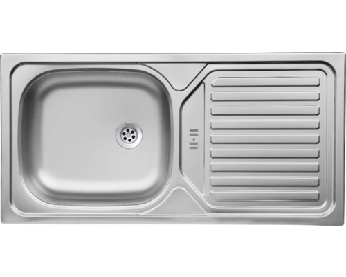 Évier en acier inoxydable avec égouttoir