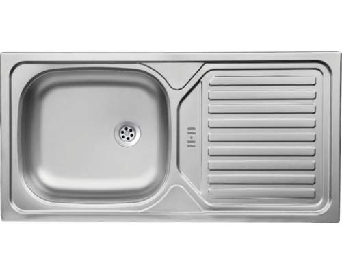 Évier en acier inoxydable avec égouttoir