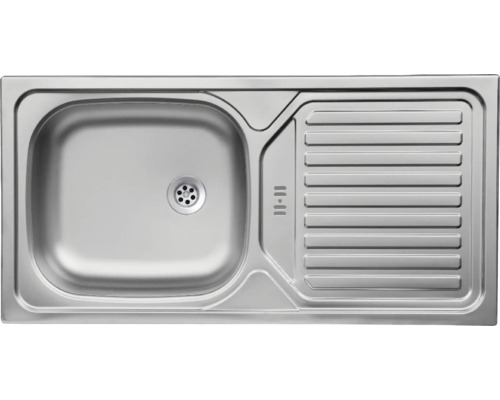 Évier en acier inoxydable avec égouttoir
