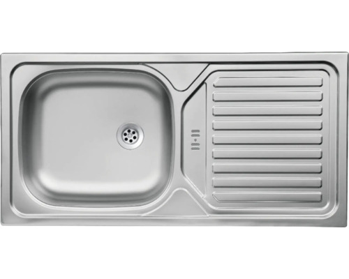 Évier en acier inoxydable avec égouttoir