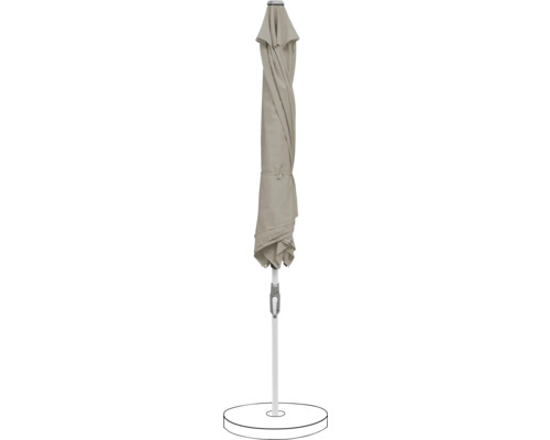 Parasol de jardin fermé avec support