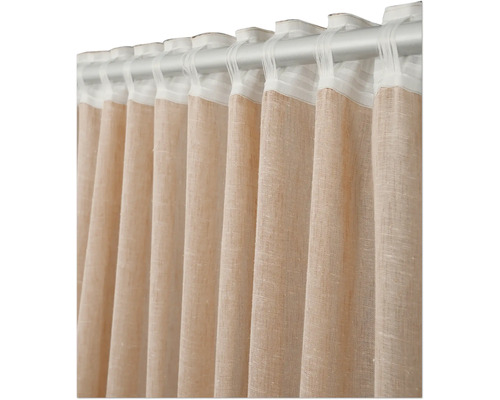 Rideau en tissu suspendu à une tringle à rideaux