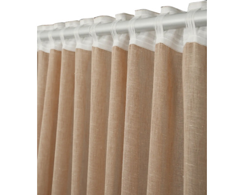 Rideau avec suspension à boucles sur une tringle à rideau