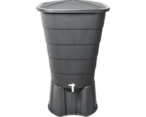 Regentonne mit Deckel und Wasserhahn