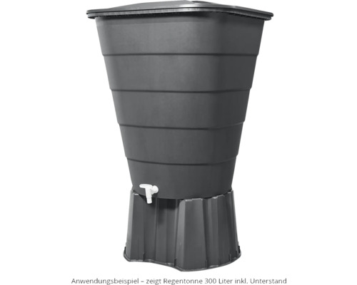 Regentonne mit Deckel und Wasserhahn