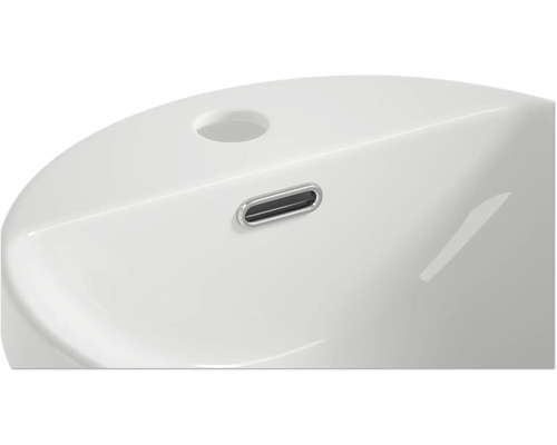 Vue détaillée d''un lavabo avec trop-plein