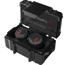 Schwarze Bluetooth Kopfhörer im Ladecase