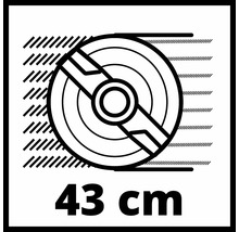 Symbol für 43 Zentimeter Schnittbreite