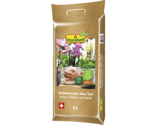 FloraSelf Nature® Terreau pour orchidées sans tourbe 5 l FloraSelf Terreau pour orchidées sans tourbe, 5 litres
