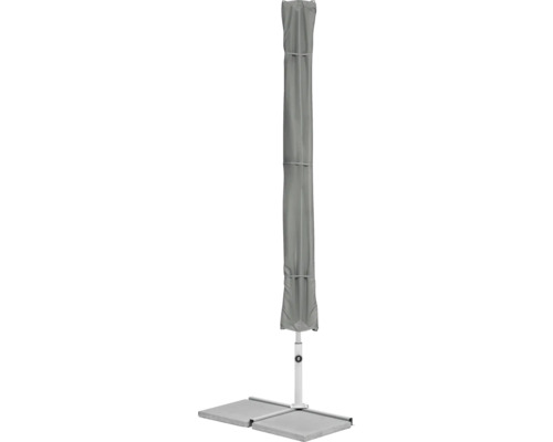 Housse de protection grise pour parasol avec socle
