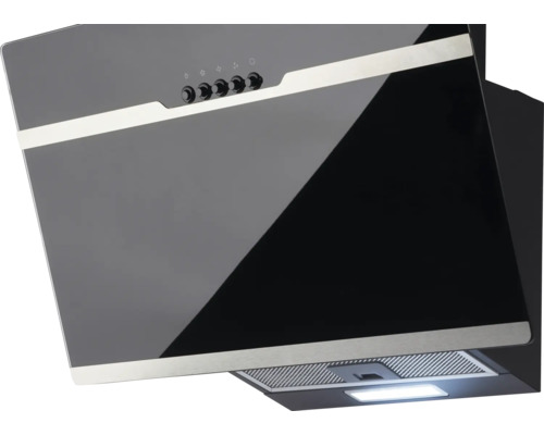 Hotte aspirante avec écran en verre et boutons de commande