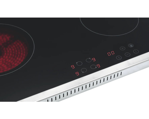 Plaque de cuisson vitrocéramique avec affichage digital et zone de cuisson