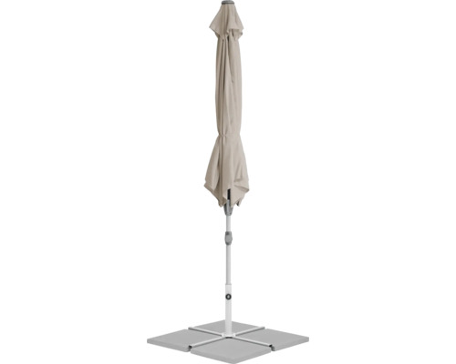 Parasol fermé avec support