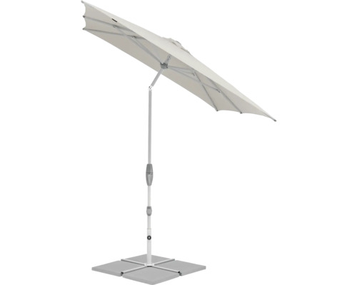 Parasol rectangulaire déporté avec pied en croix pour le jardin