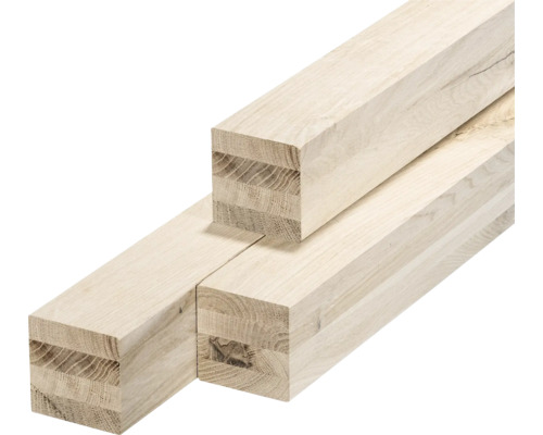 Drei Brettschichtholzbalken gestapelt