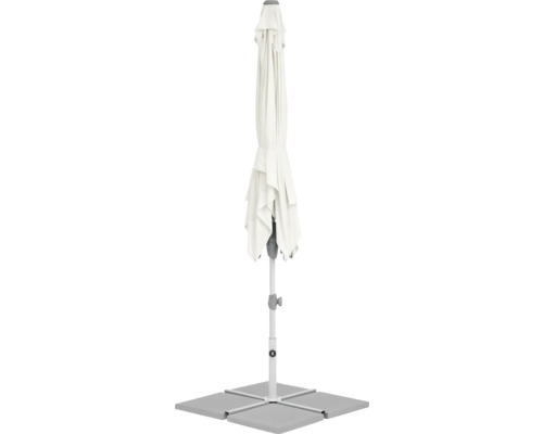 Parasol fermé avec support carré