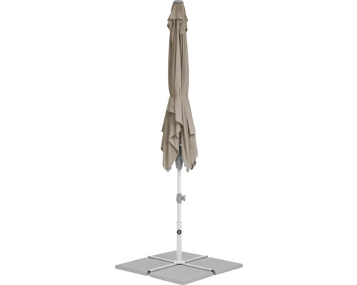 Parasol fermé avec base en croix pour l''extérieur