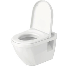 WC suspendu à fond creux avec bride ouverte et siège de WC