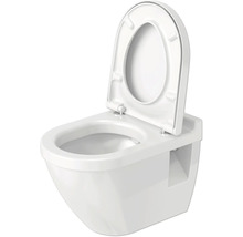 WC suspendu à fond creux avec bride ouverte et siège de WC
