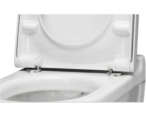 Gros plan d''un couvercle de toilette blanc avec couvercle ouvert