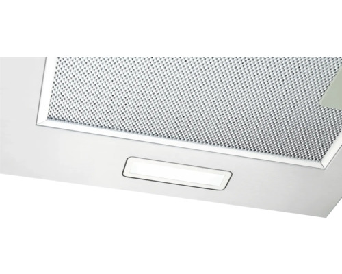 Détail d''une hotte aspirante avec filtre à graisse et éclairage