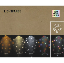 Lichtfarben: Bernstein, Warmweiss, Kaltweiss, Multicolor, softe Multicolor