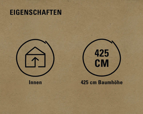 Eigenschaften: Geeignet für Innenräume, 425 Zentimeter Baumhöhe
