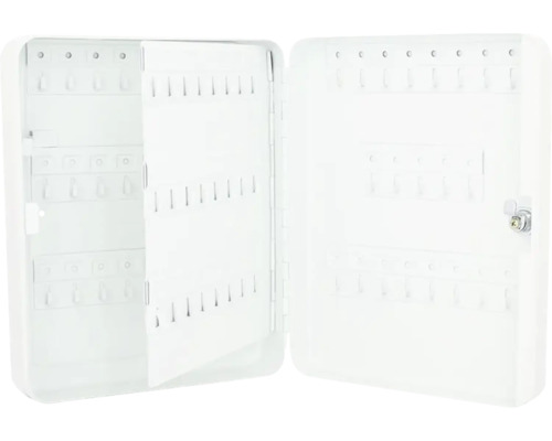 Boîte à bijoux ouverte avec crochets et supports pour ranger les bijoux