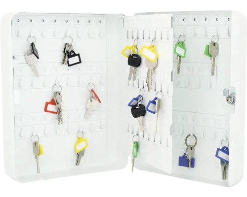 Armoire à clés ouverte avec de nombreuses clés