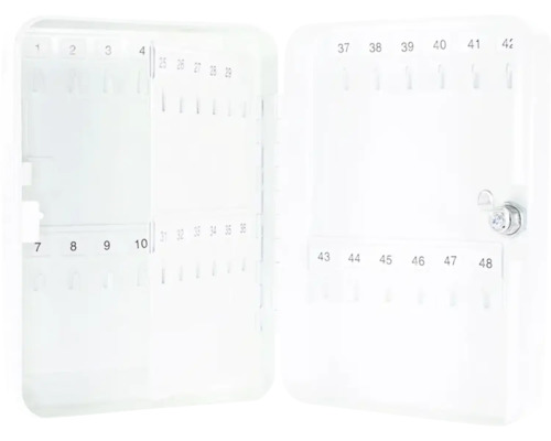 Armoire à clés ouverte avec 48 crochets