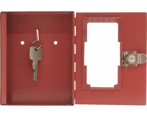 Boîte à clés ouverte avec clé