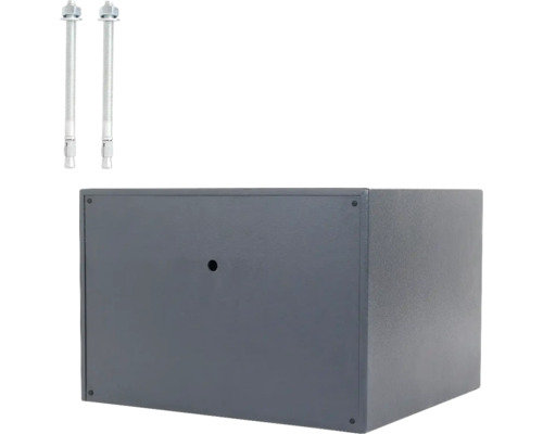 Cube en acier avec ancrages de fixation