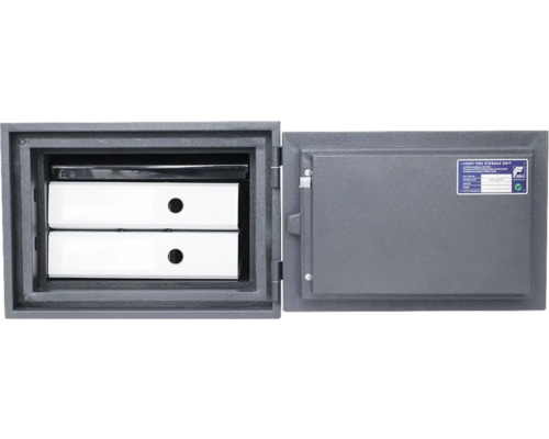 Coffre-fort ouvert avec deux tiroirs