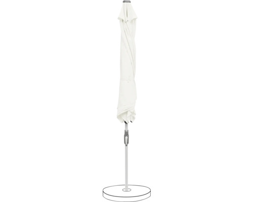 Parasol plié avec pied