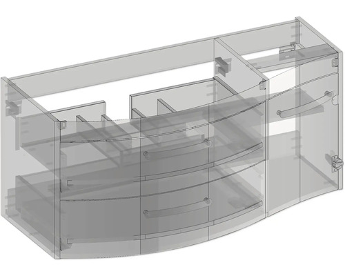 Waschtischunterschrank mit Schubladen und Tür