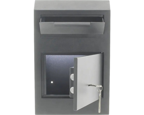 Boîte aux lettres avec fente à monnaie et porte verrouillable