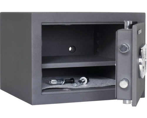 Coffre-fort de meubles ouvert avec matériel de montage