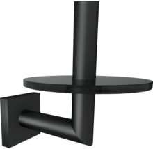 Porte-papier toilette noir pour montage mural