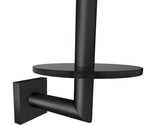 Porte-papier toilette noir pour montage mural