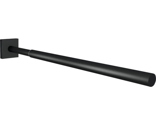 REIKA Handtuchstange SAGA ausziehbar schwarz matt Schwarze Duschstange zur Wandmontage